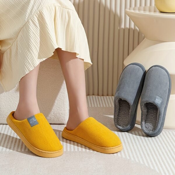 Women's Thick Bottom Home Slippers, Household Plush Slippers, Anti-slip Thermal Slippers - Image 12