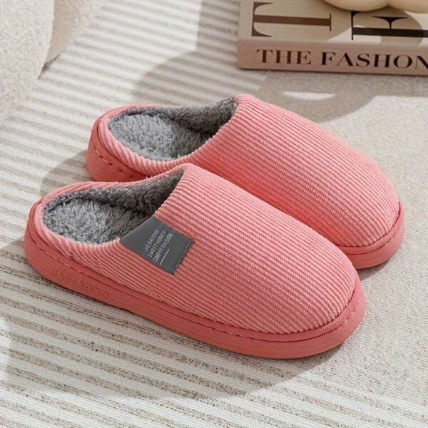 Women's Thick Bottom Home Slippers, Household Plush Slippers, Anti-slip Thermal Slippers - Image 5