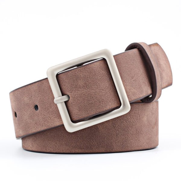 Women PU Belts For Jeans Luxury Brand Designer Belts Female Square Metal Pin Buckle Belt - Image 14
