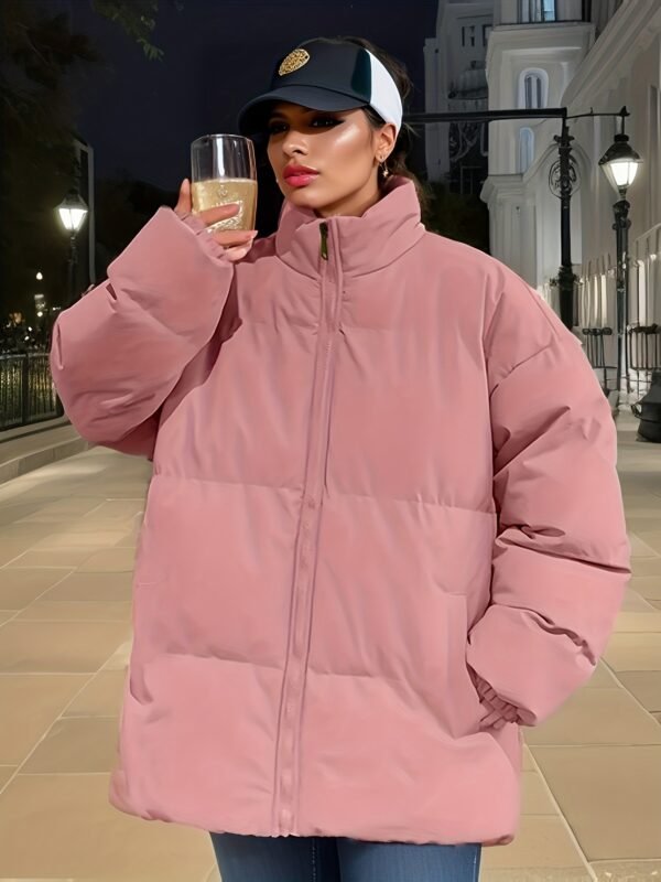 Waterproof Winter Coat-Windproof and Breathable with Detachable Hood-Fleece-Lined Pockets for Outdoor Activities and Casual Wear - Image 3