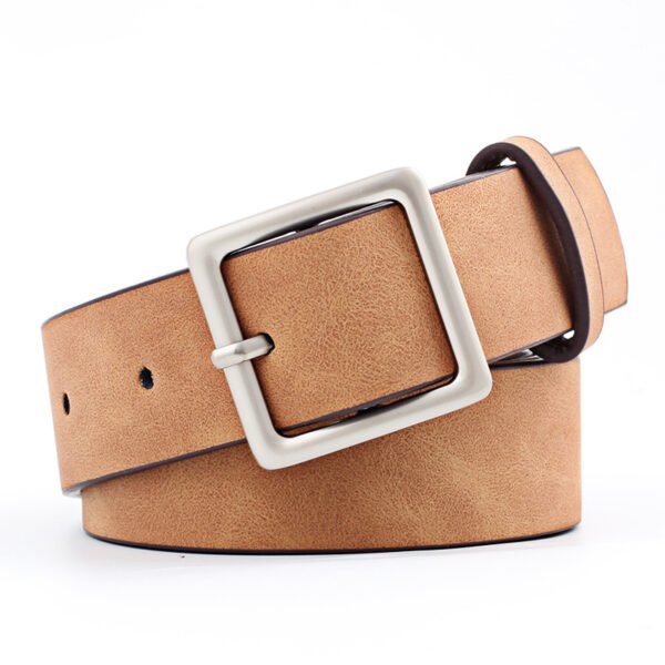 Women PU Belts For Jeans Luxury Brand Designer Belts Female Square Metal Pin Buckle Belt - Image 10