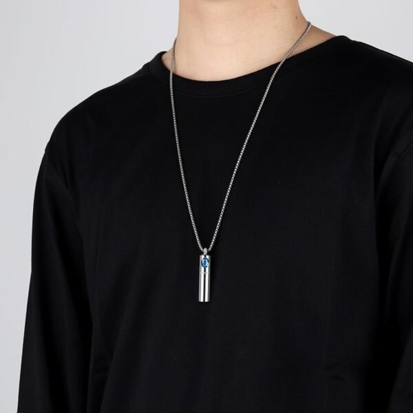 Trendy Titanium Steel Zodiac Perfume Essential Oil Aromatherapy Pendant Necklace for Men - Image 4