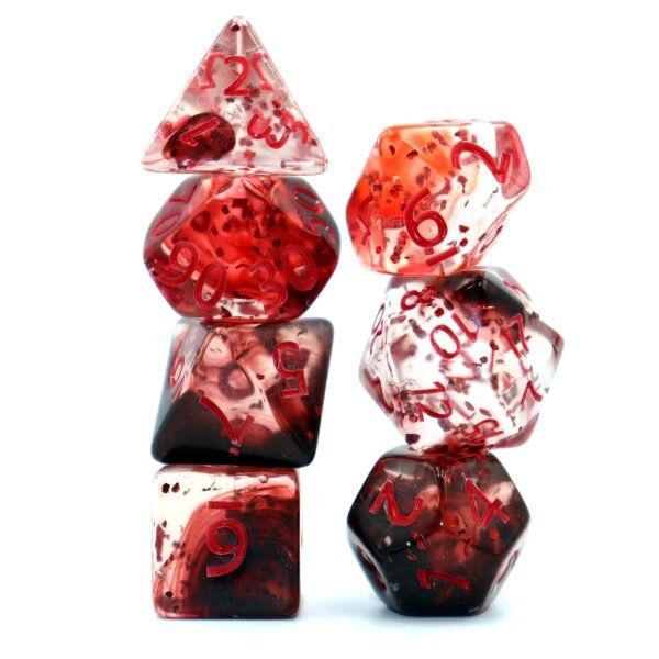 7pcs Crystal Style Polyhedral Dice Set, ABS Material, Role-Playing RPG Table Game Dice with Storage Box for DND and Other Role Play Games - Image 4
