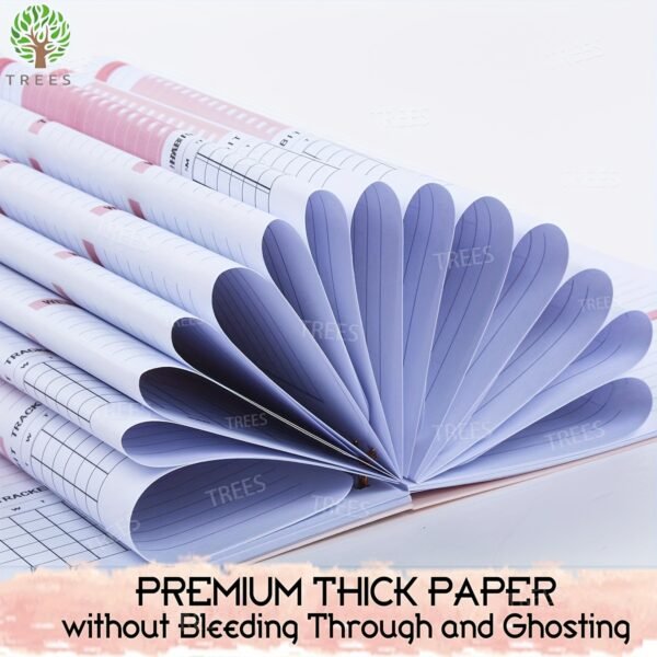 1pc Trees Spiral Undated A5 Daily Weekly Notebook Planner Agenda, Stationery Office School Supplies, Record Daily Plans To Achieve Future Goals, 8.3*5.5 Inches, 52 Sheets - Image 4