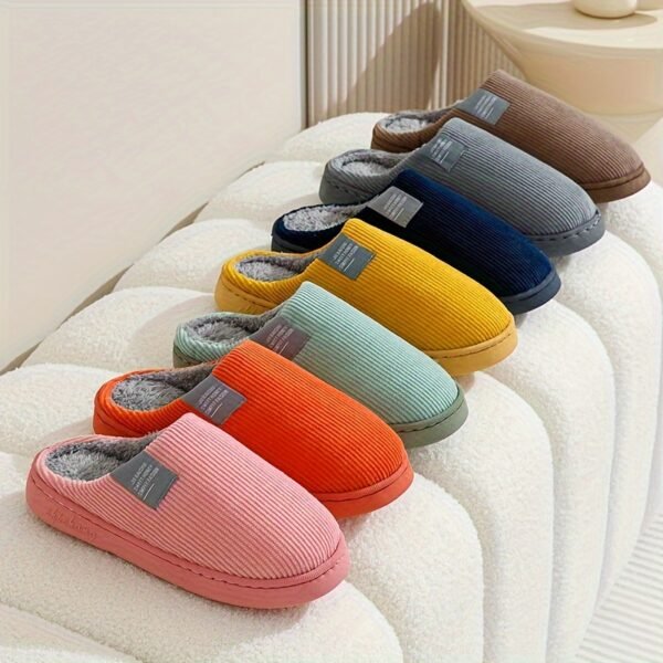 Women's Thick Bottom Home Slippers, Household Plush Slippers, Anti-slip Thermal Slippers - Image 4