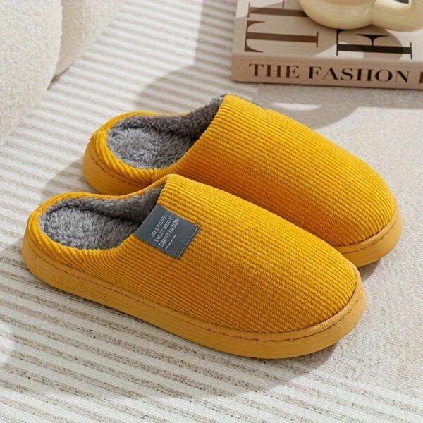 Women's Thick Bottom Home Slippers, Household Plush Slippers, Anti-slip Thermal Slippers - Image 7