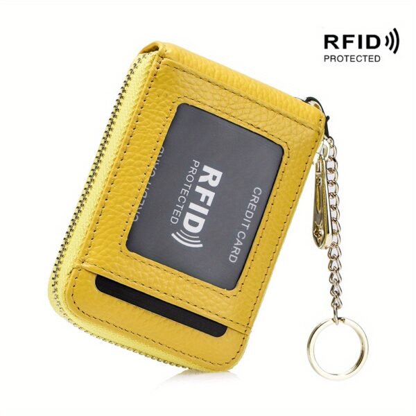 Premium RFID Blocking Card Holder Wallet - Secure Zip Around Design with Multiple Compartments for Easy Organization - Stylish Casual Style for Everyday Use - Image 13