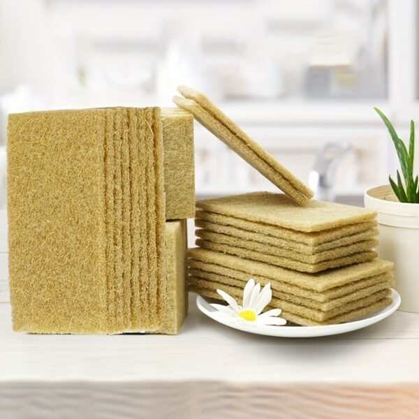 5pcs/pack Eco-Friendly Coconut Fiber Scouring Pads - Non-Scratch Sisal Cleaning Sponges for Dishes, Pans, and Pots - Odor Free, Compostable, and Biodegradable - Image 5