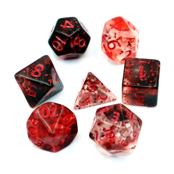 7pcs Crystal Style Polyhedral Dice Set, ABS Material, Role-Playing RPG Table Game Dice with Storage Box for DND and Other Role Play Games - Image 5