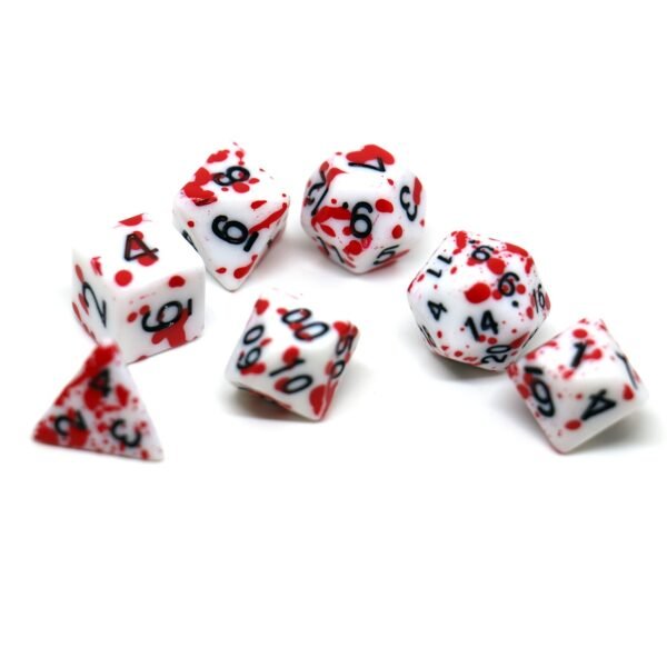 7pcs/Set Blood Stain DND Dice Set - Premium Polyhedral RPG Game Dice with Luxurious Storage Box - Realistic Design for Dungeons & Dragons, Tabletop Adventures - Perfect for Role-Playing Enthusiasts - Image 6