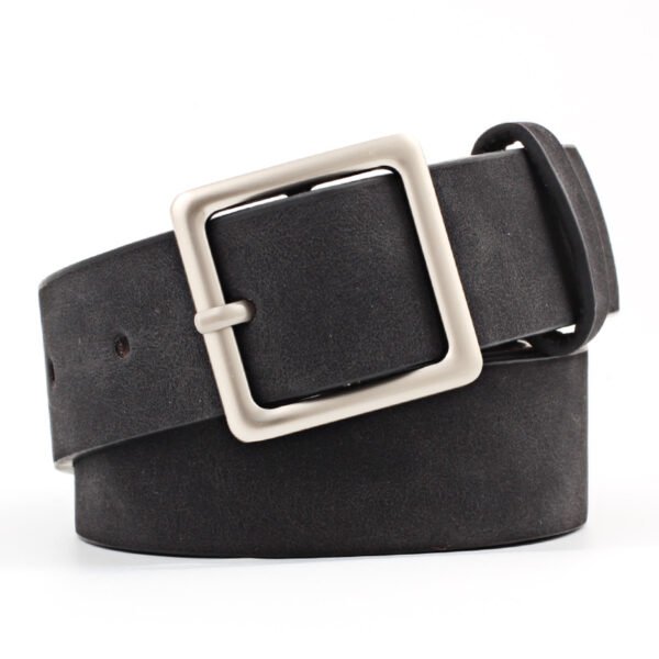 Women PU Belts For Jeans Luxury Brand Designer Belts Female Square Metal Pin Buckle Belt - Image 4