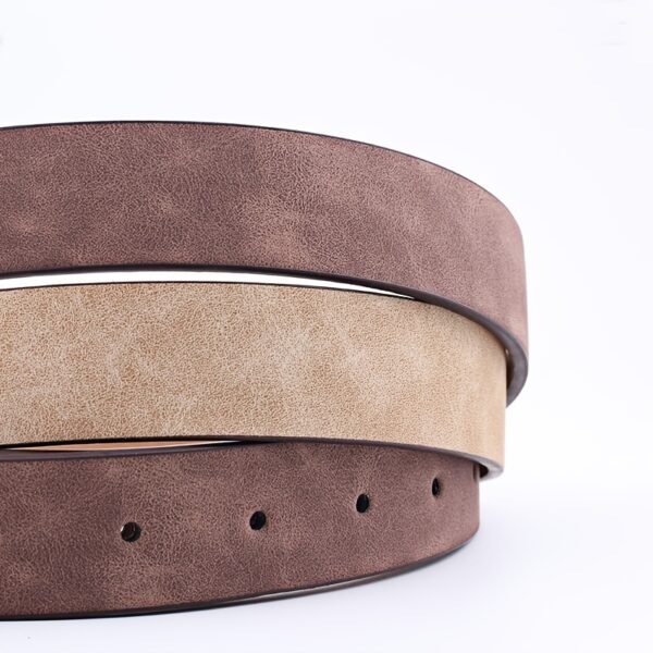 Women PU Belts For Jeans Luxury Brand Designer Belts Female Square Metal Pin Buckle Belt - Image 9