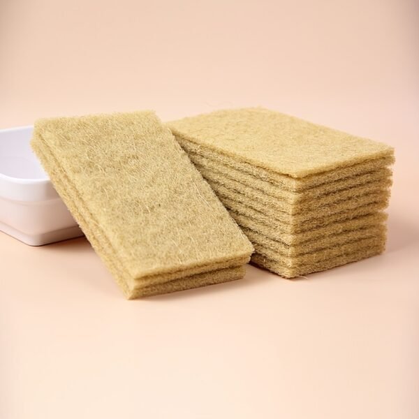 5pcs/pack Eco-Friendly Coconut Fiber Scouring Pads - Non-Scratch Sisal Cleaning Sponges for Dishes, Pans, and Pots - Odor Free, Compostable, and Biodegradable