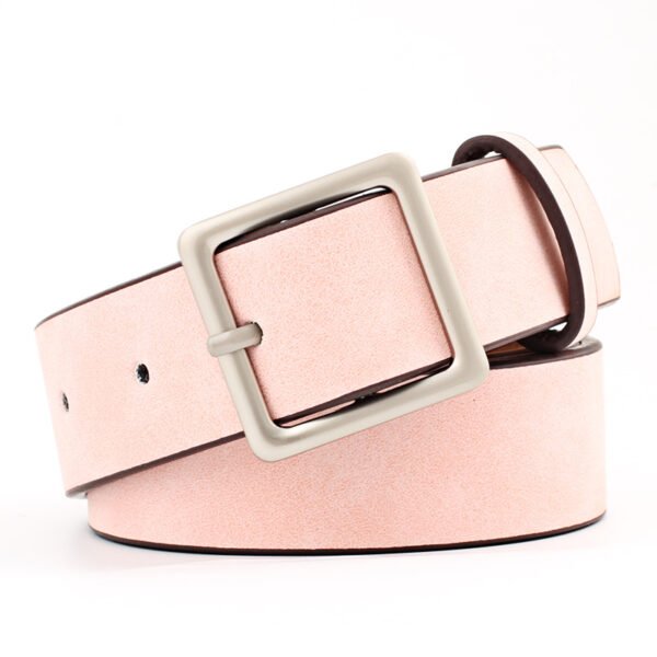 Women PU Belts For Jeans Luxury Brand Designer Belts Female Square Metal Pin Buckle Belt - Image 8