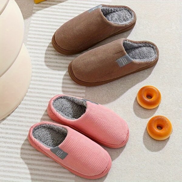Women's Thick Bottom Home Slippers, Household Plush Slippers, Anti-slip Thermal Slippers - Image 8