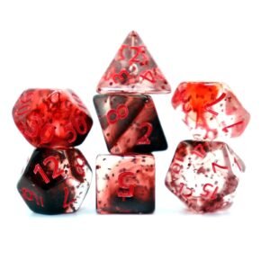 7pcs Crystal Style Polyhedral Dice Set, ABS Material, Role-Playing RPG Table Game Dice with Storage Box for DND and Other Role Play Games