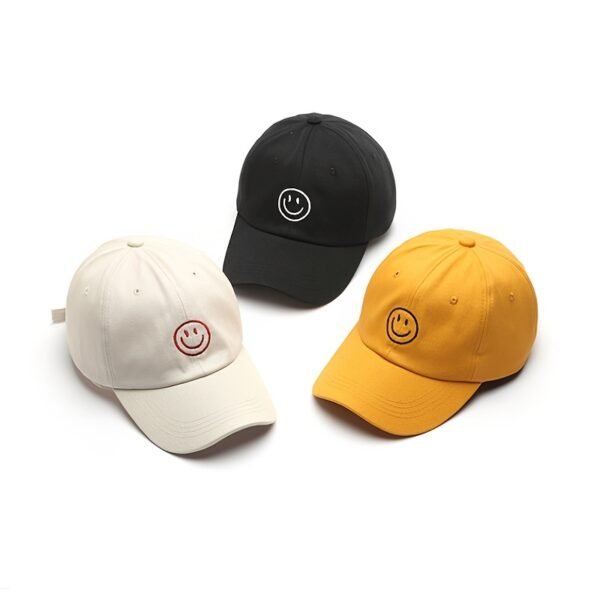 1pc Mens Classic Smile Face Baseball Cap - Soft Cotton, Lightweight, Adjustable, Sunscreen, Embroidered Lettering, Ideal Gift for Daily Casual Wear - Image 4