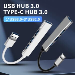 Boost Your Productivity with this 4-in-1 USB C Hub - Compatible with MacBook, Mac Pro, Mac Mini, IMac, Surface Pro, XPS, PC, Flash Drive, Mobile Hard Drive