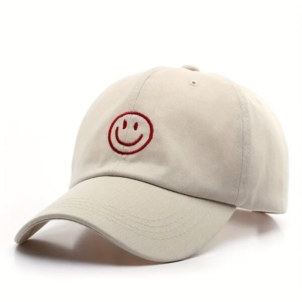 1pc Mens Classic Smile Face Baseball Cap - Soft Cotton, Lightweight, Adjustable, Sunscreen, Embroidered Lettering, Ideal Gift for Daily Casual Wear - Image 13