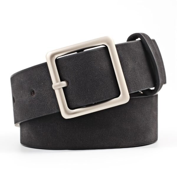 Women PU Belts For Jeans Luxury Brand Designer Belts Female Square Metal Pin Buckle Belt - Image 11