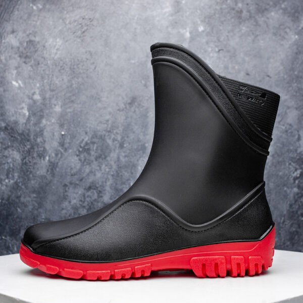 Men's Fashion Non-slip Waterproof Wear-resistant Rain Boots - Image 3