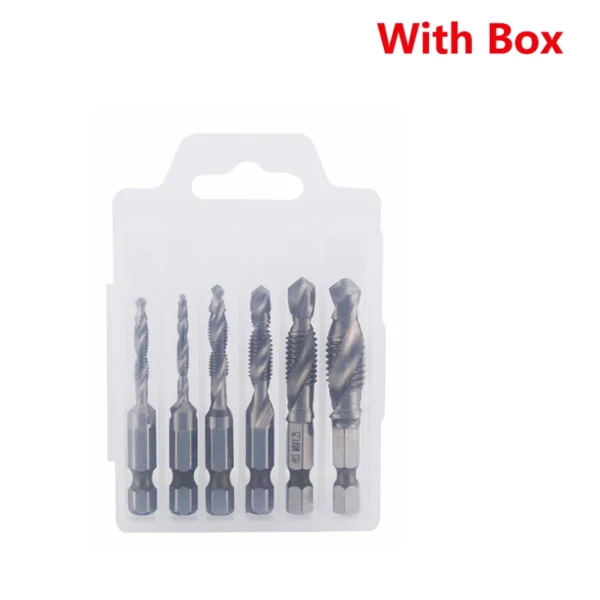 Hex Shank Titanium Plated HSS Screw Thread Metric Tap Drill Bits Screw Machine Compound Tap M3 M4 M5 M6 M8 M10 Hand Tools - Image 10