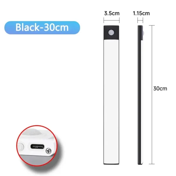 LED Cabinet Light USB Type-C Rechargeable Motion Sensor Led Lamp for Kitchen Wardrobe Cabinet Lighting 20cm/30cm/40cm/50cm/60cm - Image 16