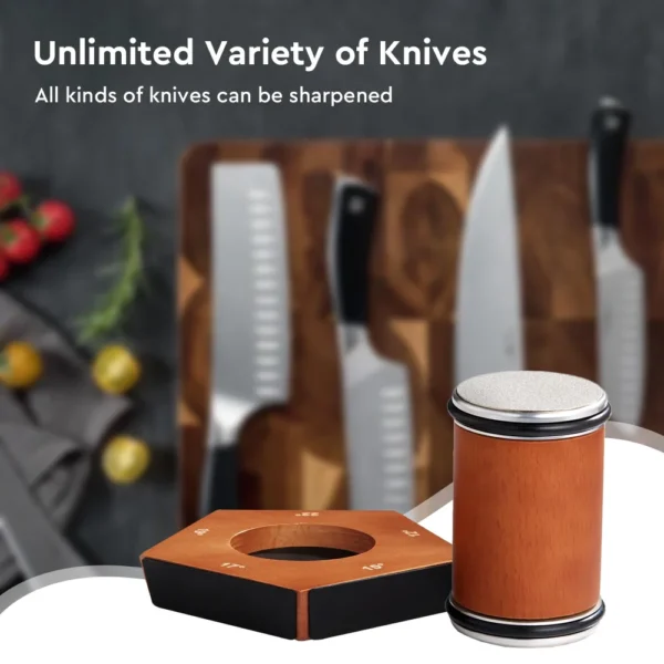 Rolling Knife Sharpener with 5 Types Degrees Magnetic Knife Holder Diamond Sharpening Stone Kit Roller Kitchen Accessories - Image 5