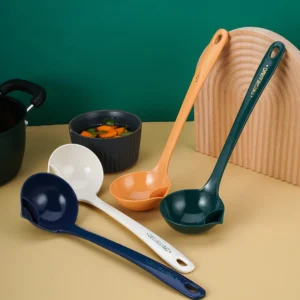 Long Handle Kitchen Filter Spoon Colander Oil Soup Separator Tablespoons creative Tableware Hot Pot Skimmer Scoop with Holes