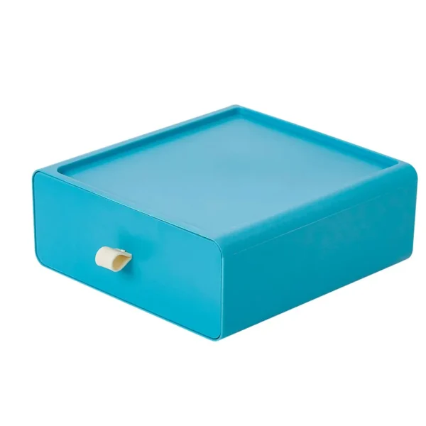 Desktop Drawer Storage Box Stackable Desk Storage Box with Handle - Image 8