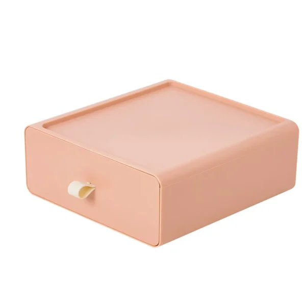 Desktop Drawer Storage Box Stackable Desk Storage Box with Handle - Image 6