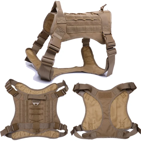 Large Dog Collar Military Dog Harness And Leash Set Pet Training Vest Tactical German Shepherd Harnesses For All Sizes Dogs - Image 2