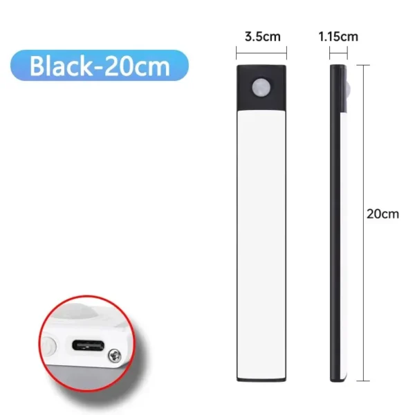 LED Cabinet Light USB Type-C Rechargeable Motion Sensor Led Lamp for Kitchen Wardrobe Cabinet Lighting 20cm/30cm/40cm/50cm/60cm - Image 13