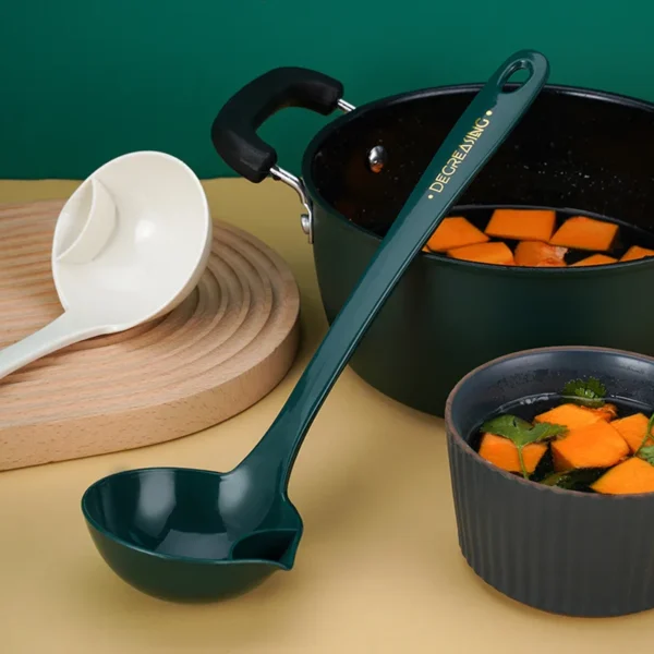 Long Handle Kitchen Filter Spoon Colander Oil Soup Separator Tablespoons creative Tableware Hot Pot Skimmer Scoop with Holes - Image 2