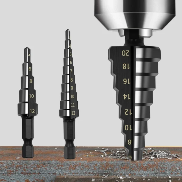 Hexagonal shank straight groove black step drill - Image 3