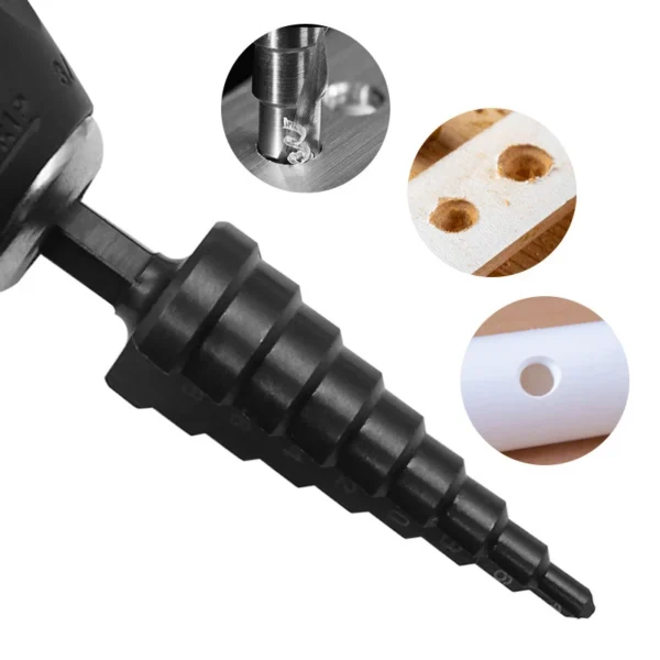 Hexagonal shank straight groove black step drill - Image 5