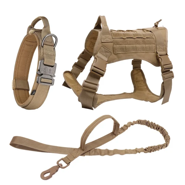 Large Dog Collar Military Dog Harness And Leash Set Pet Training Vest Tactical German Shepherd Harnesses For All Sizes Dogs - Image 13