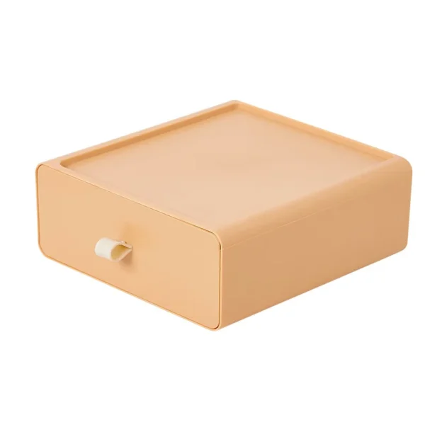 Desktop Drawer Storage Box Stackable Desk Storage Box with Handle - Image 10