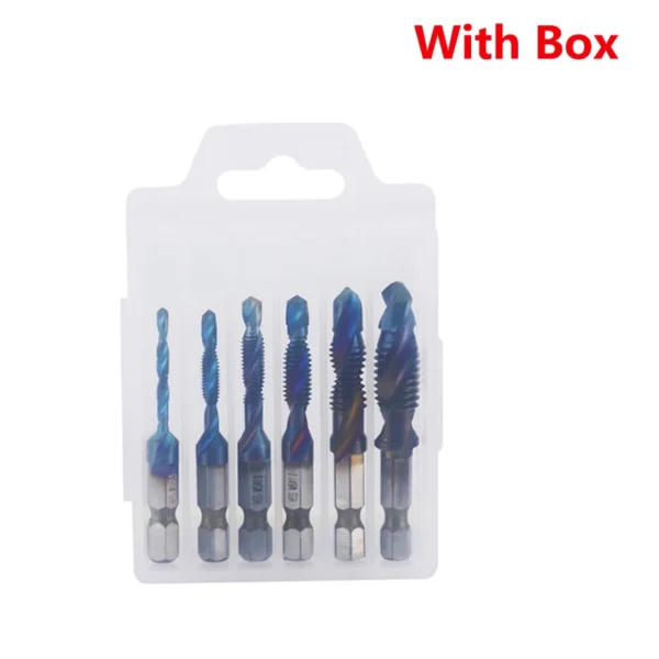 Hex Shank Titanium Plated HSS Screw Thread Metric Tap Drill Bits Screw Machine Compound Tap M3 M4 M5 M6 M8 M10 Hand Tools - Image 30