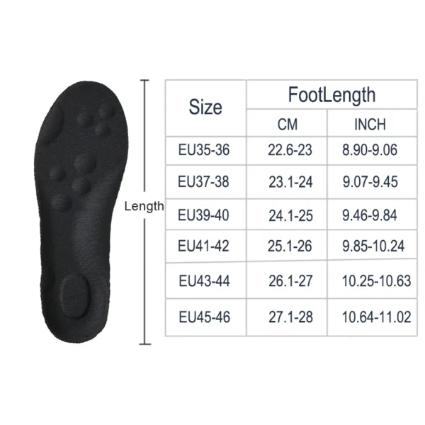 High Elasticity Latex Sport Insoles Soft Shoe Pads Arch - Image 6
