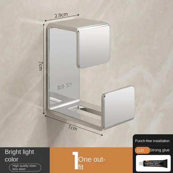 Stainless Steel Bathroom Basin Hook Wall Hangers Hooks - Image 7