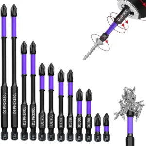6/12 Pcs Magnetic Screwdriver Bits Non-slip Shockproof Phillips
