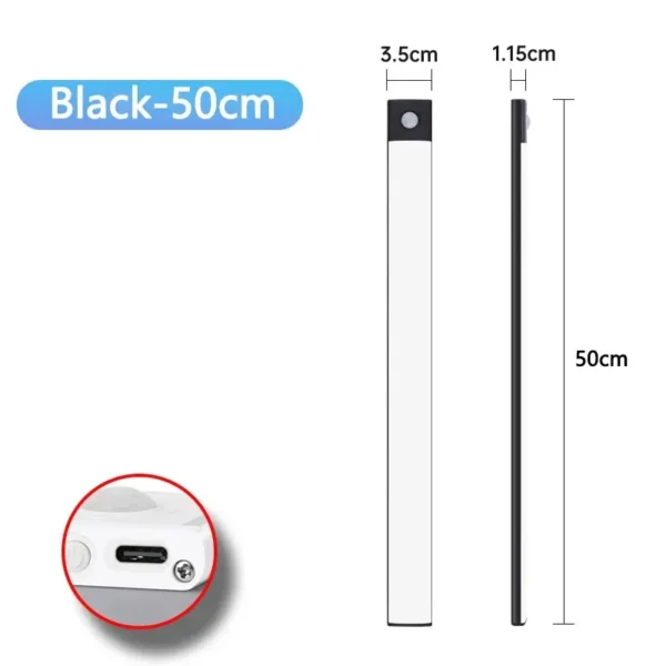 LED Cabinet Light USB Type-C Rechargeable Motion Sensor Led Lamp for Kitchen Wardrobe Cabinet Lighting 20cm/30cm/40cm/50cm/60cm - Image 10
