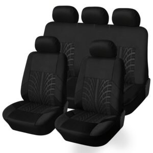 5 Seats Car Seat Covers, Breathable Polyester Split Automotive Front Rear Seat Cushion Covers, Vehicle Seat Protectors Universal For Cars, Trucks, SUV