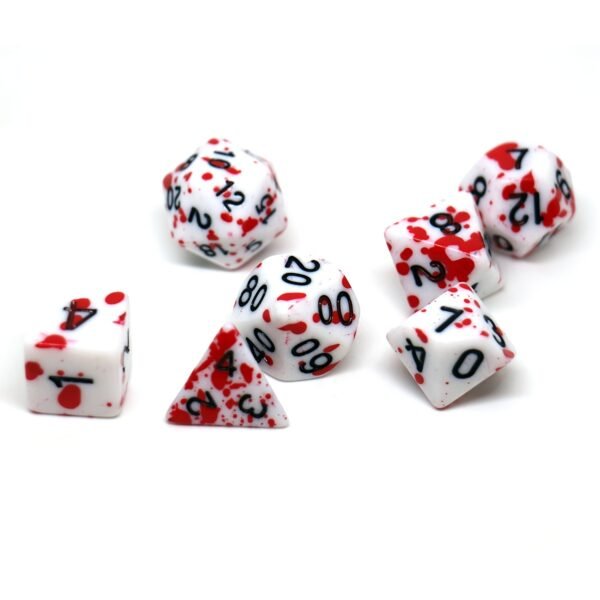 7pcs/Set Blood Stain DND Dice Set - Premium Polyhedral RPG Game Dice with Luxurious Storage Box - Realistic Design for Dungeons & Dragons, Tabletop Adventures - Perfect for Role-Playing Enthusiasts - Image 8