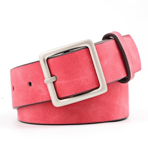 Women PU Belts For Jeans Luxury Brand Designer Belts Female Square Metal Pin Buckle Belt - Image 17