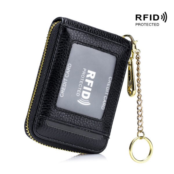 Premium RFID Blocking Card Holder Wallet - Secure Zip Around Design with Multiple Compartments for Easy Organization - Stylish Casual Style for Everyday Use - Image 5