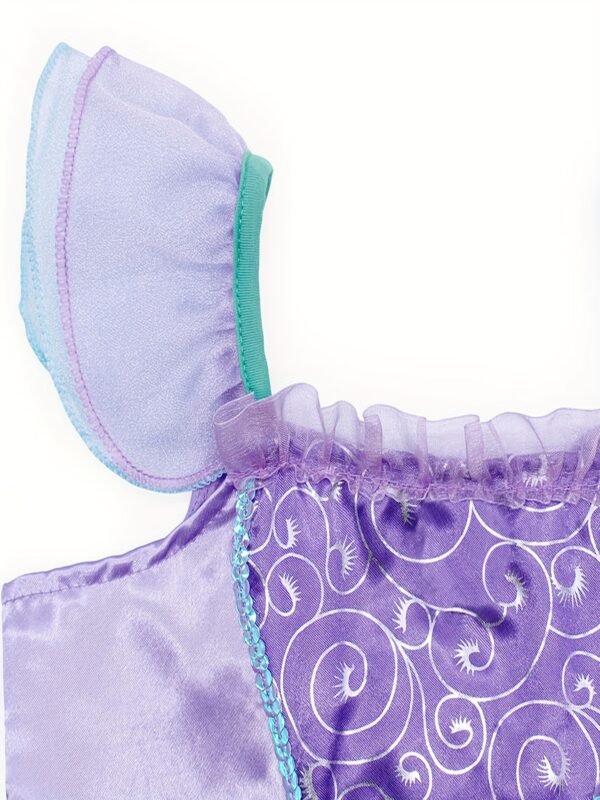 Princess Mermaid Dress Costume for Girls, Birthday Party Cosplay Outfit Kids Clothes - Image 5