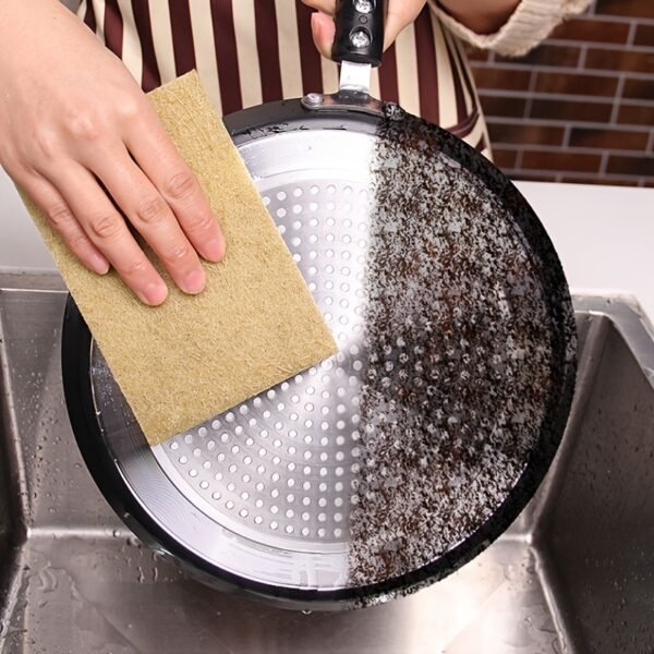 5pcs/pack Eco-Friendly Coconut Fiber Scouring Pads - Non-Scratch Sisal Cleaning Sponges for Dishes, Pans, and Pots - Odor Free, Compostable, and Biodegradable - Image 9