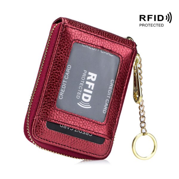 Premium RFID Blocking Card Holder Wallet - Secure Zip Around Design with Multiple Compartments for Easy Organization - Stylish Casual Style for Everyday Use - Image 7